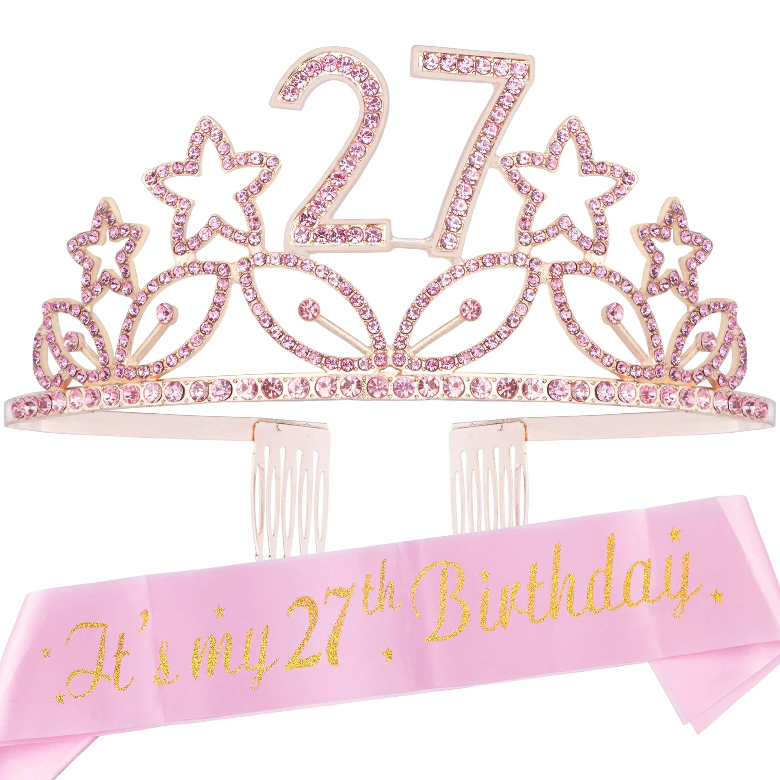 27th Birthday, 27th Birthday Decorations for Women, 27th Birthday Crown, 27th Birthday