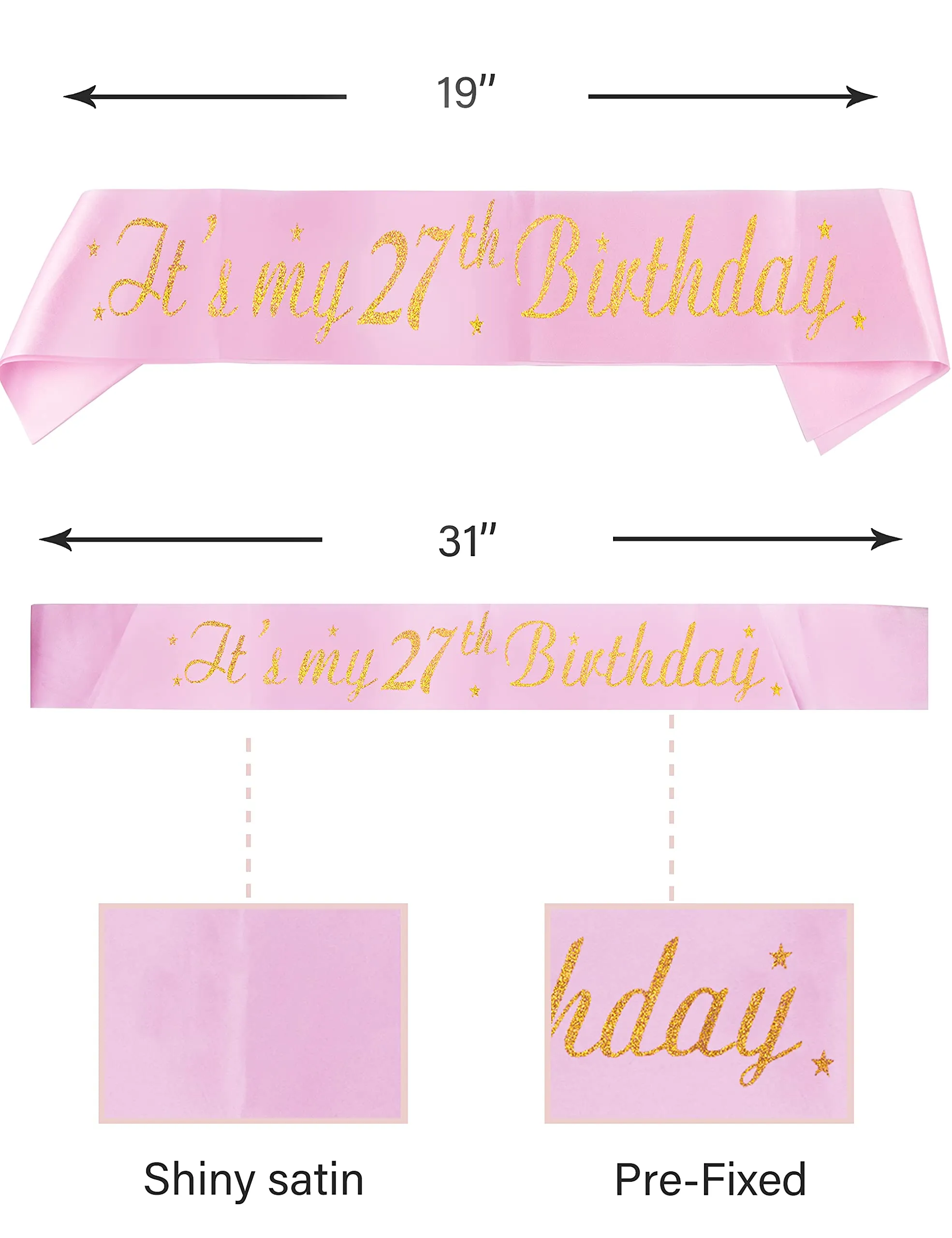 27th Birthday, 27th Birthday Decorations for Women, 27th Birthday Crown, 27th Birthday