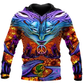 3D Full Print Hippie Hoodies, Gift For Hippie Man Women