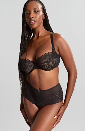 Allure Balcony Bra In Black & Latte - Panache