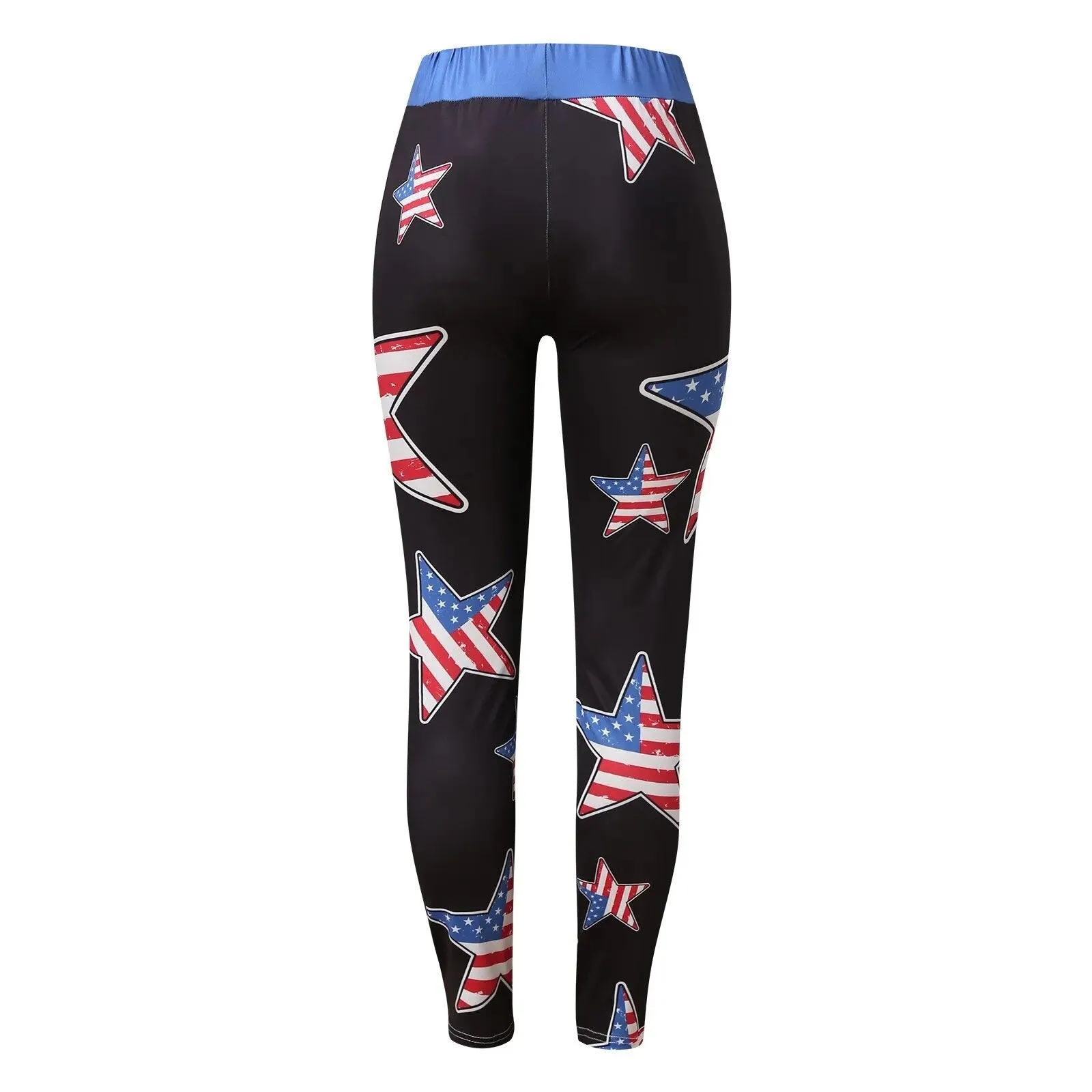 High Waisted Tummy Control Yoga Leggings for Women with American Flag Print - Ideal for Running and Pilates - Free Shipping