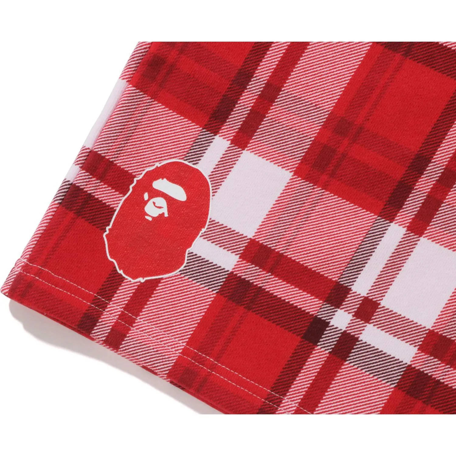 BAPE CHECK GIFT SWEAT SHORTS MENS