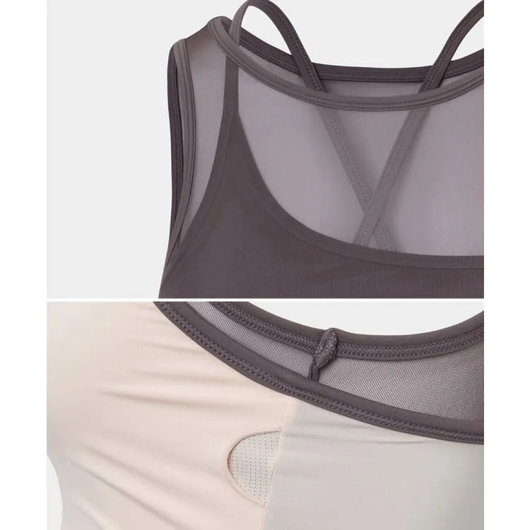 Barrel Women Premium Powernet Bra Top-MOCHA