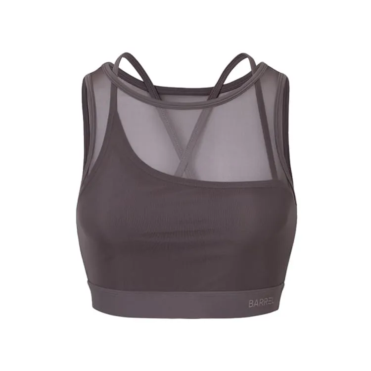 Barrel Women Premium Powernet Bra Top-MOCHA