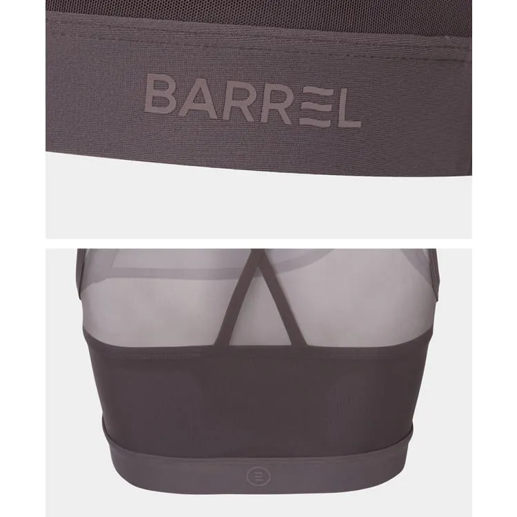 Barrel Women Premium Powernet Bra Top-MOCHA