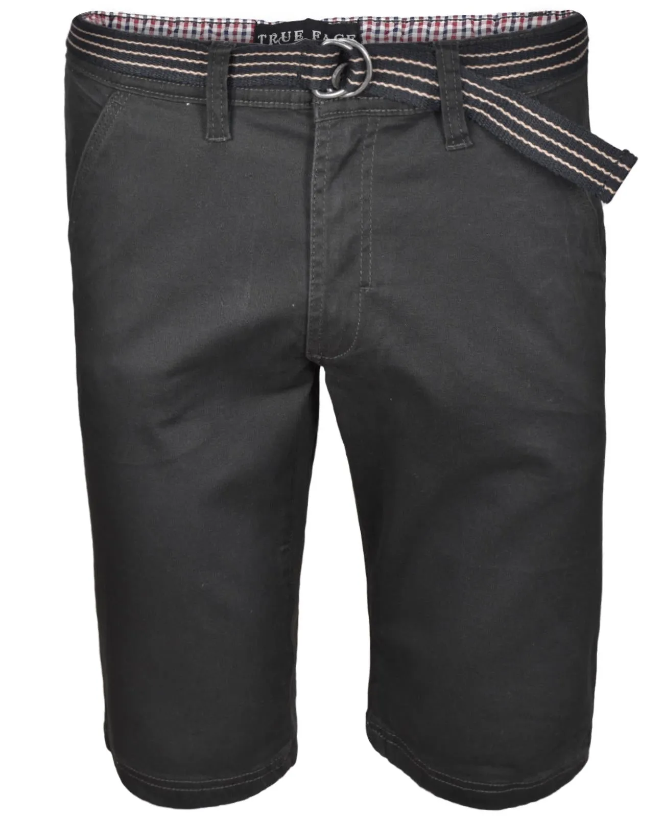 Belted Chino Stretch Cotton Shorts