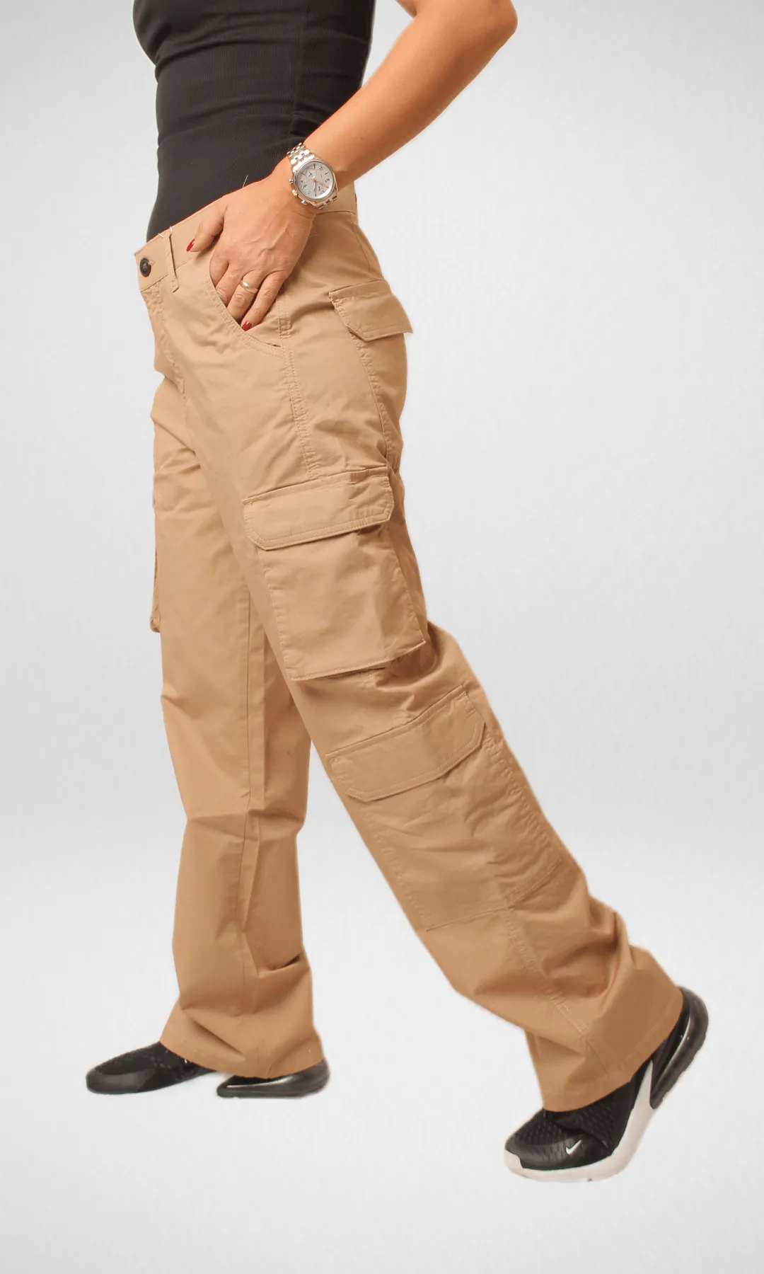 Bershka Cargo Pants 2023 - Cafe