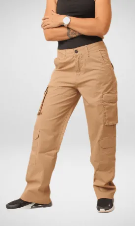 Bershka Cargo Pants 2023 - Cafe