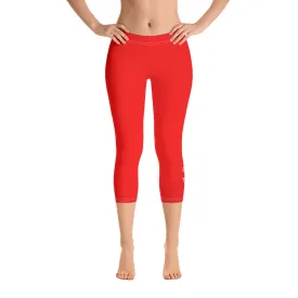 Breath of Fire Orange Capri Leggings