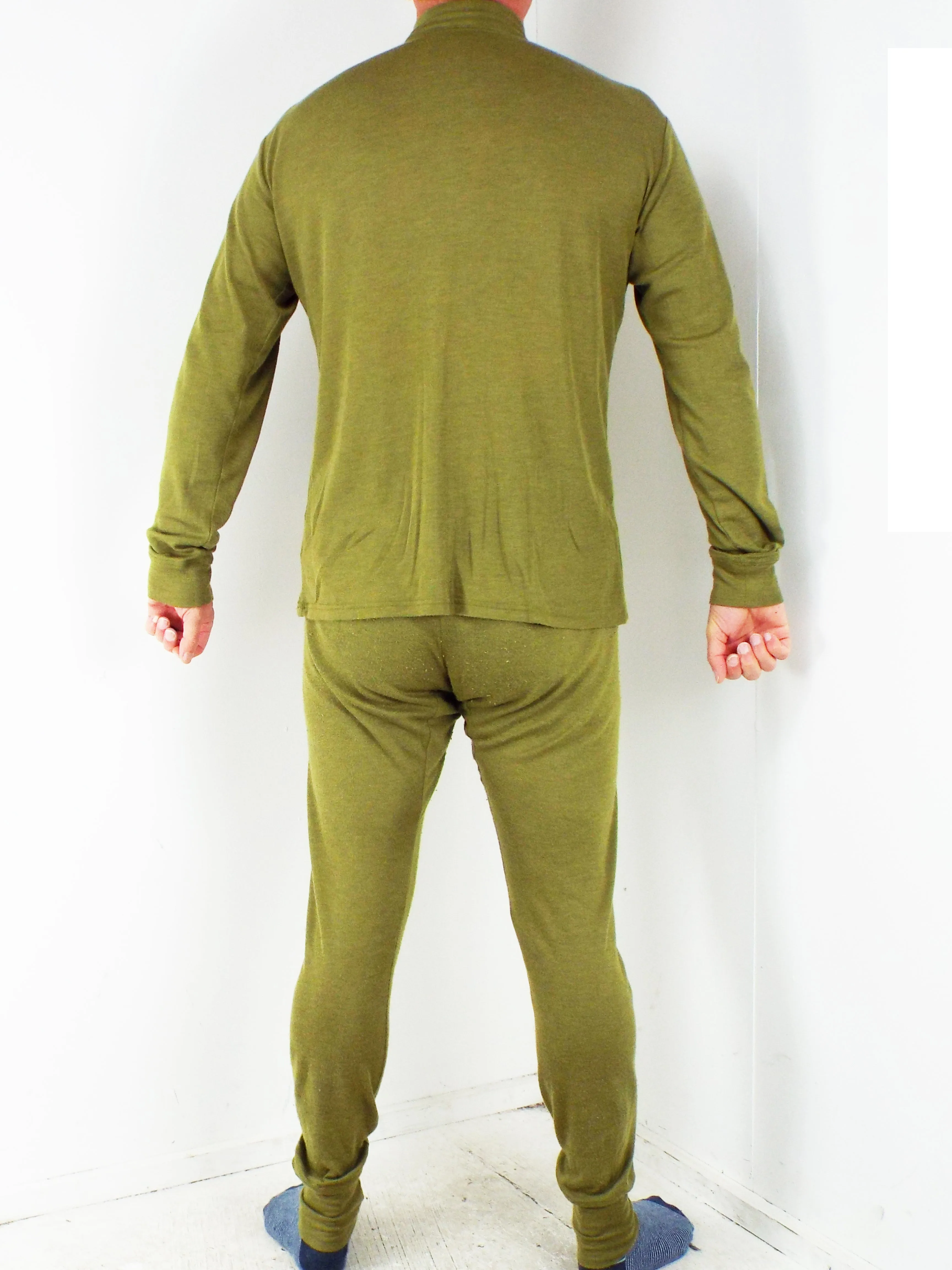 British Military - Green Thermal Roll Neck Top - Grade 1 - Flame Retardant Long Sleeve Thermal Top