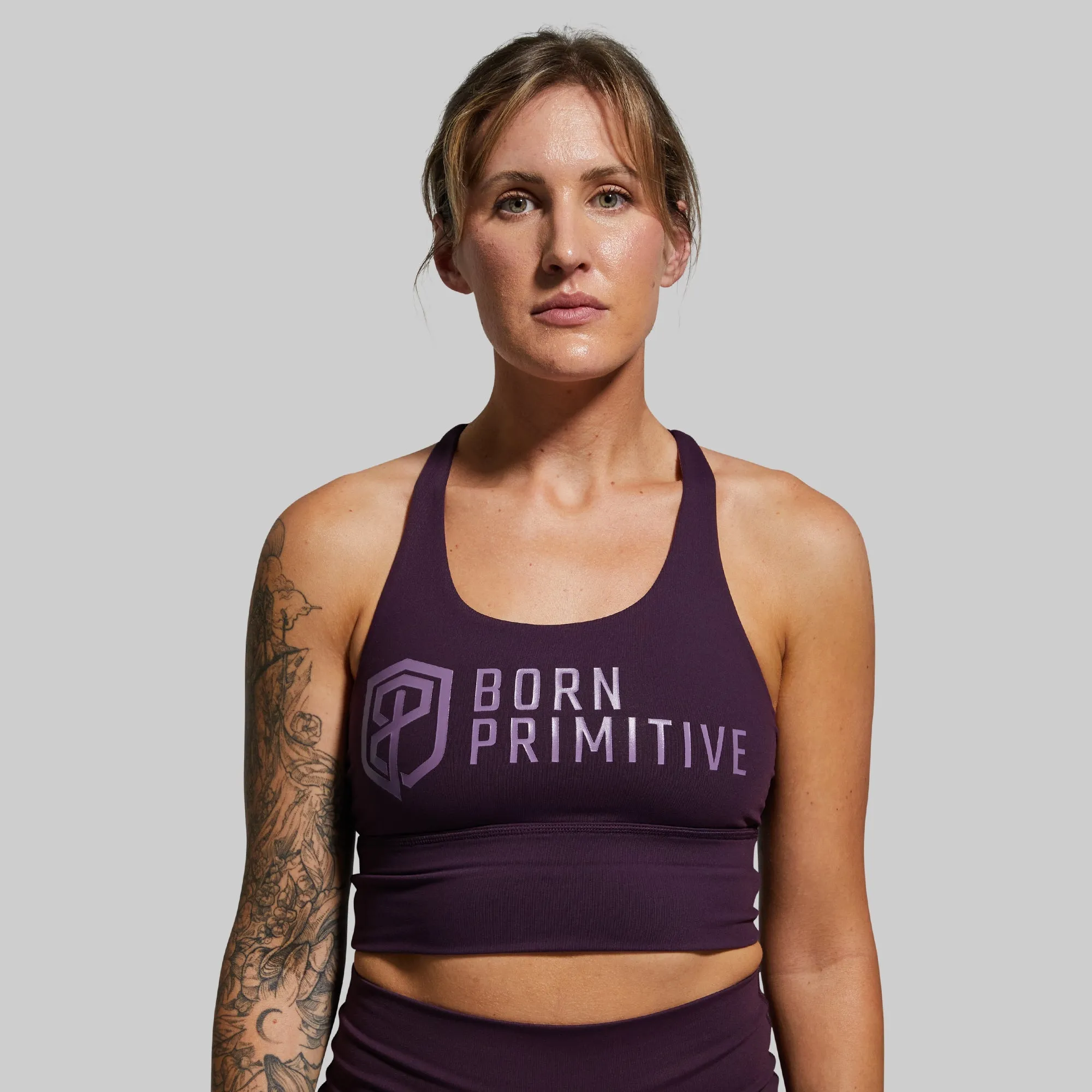 Crossfire Sports Bra (Brand Strength-Plum)