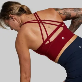 Crossfire Sports Bra (Brand Strength-Wine)