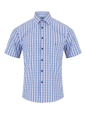 Daniel Grahame Blue Geneva Short Sleeve Casual Shirt 14441SS 61