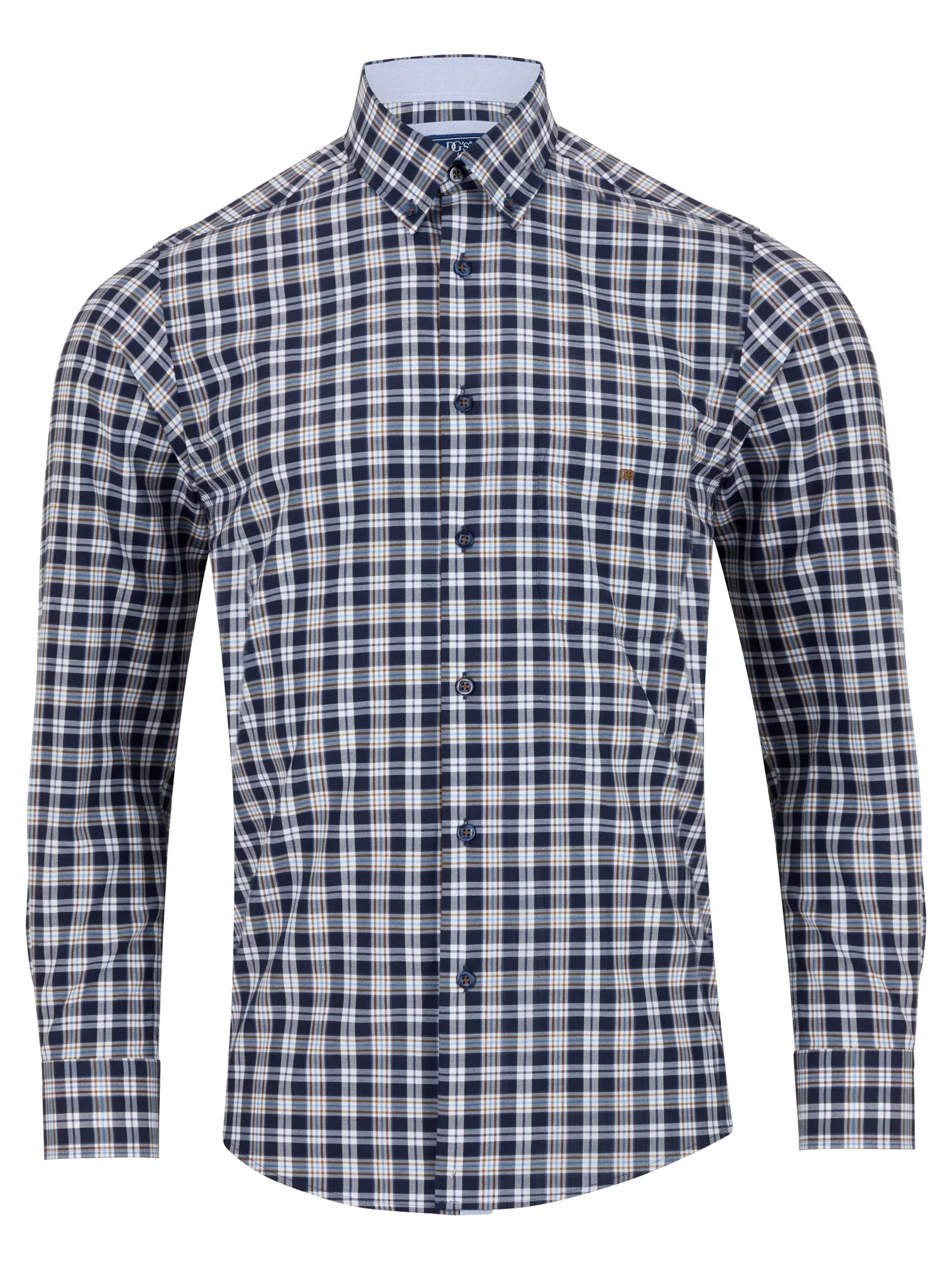 DRIFTER Dark Blue Check Long Sleeve Shirt