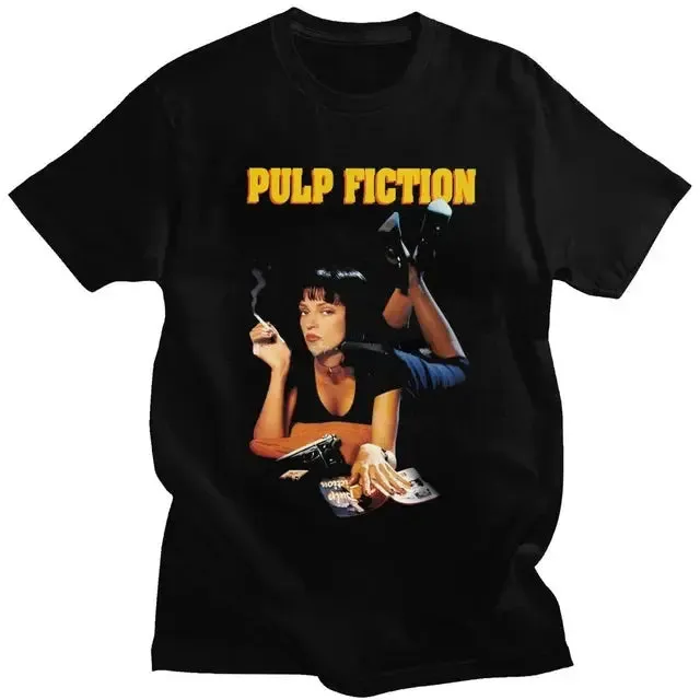 Film Pulp Fiction,Poster Graphic Tshirts Men Women Summer Casual Short Sleeve Tops Tshirts Tops Harajuku Y2k Clothes Streetwear