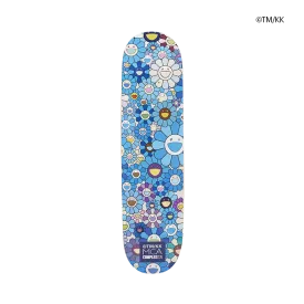 Flower 8.0 Blue Skateboard Art Deck by Takashi Murakami TM/KK