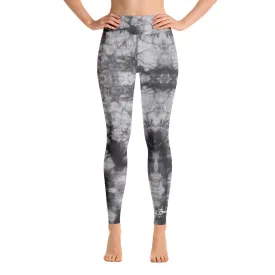 Grey Tie Dye Yoga Leggings