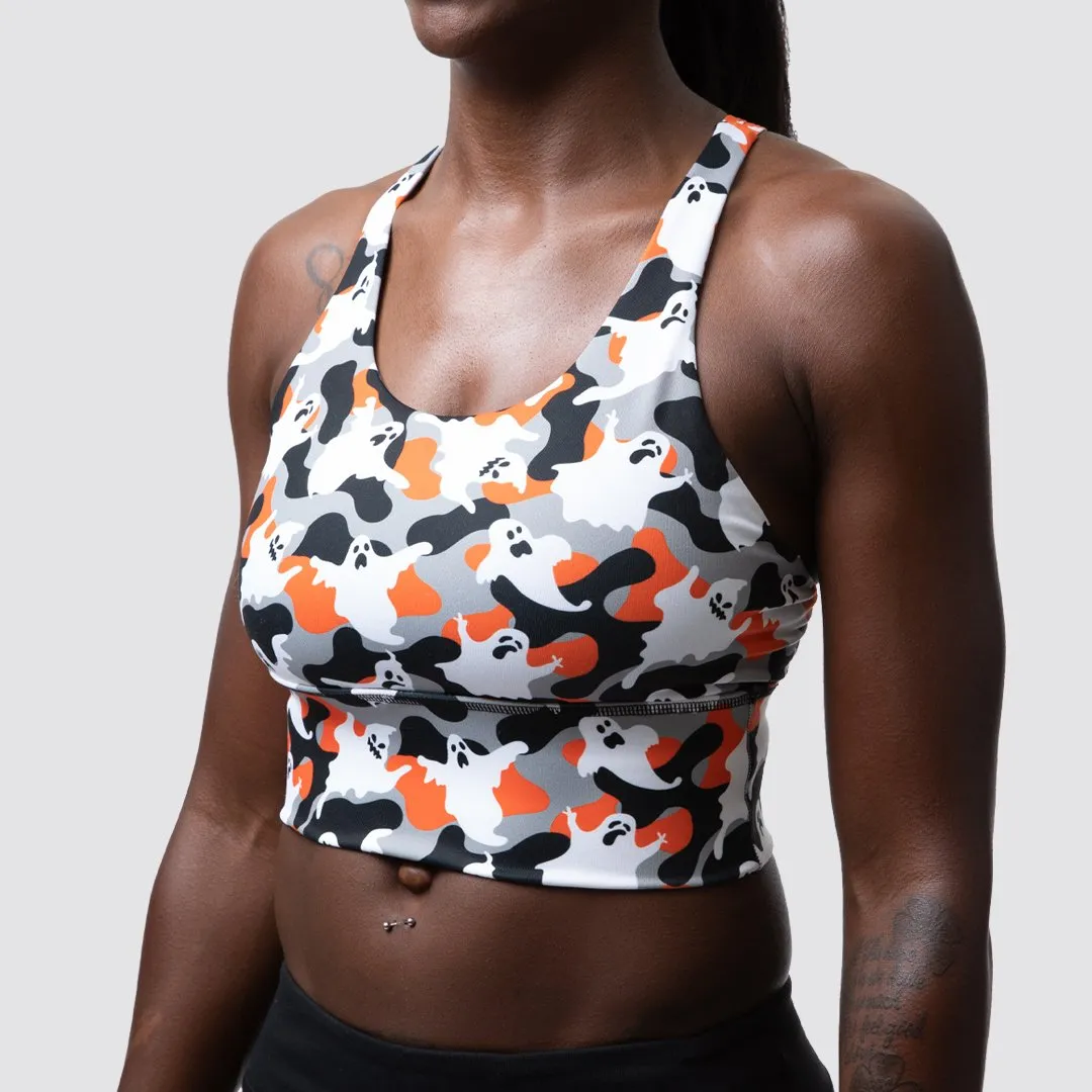 Halloween Crossfire Sports Bra (Frightened Fatigue)