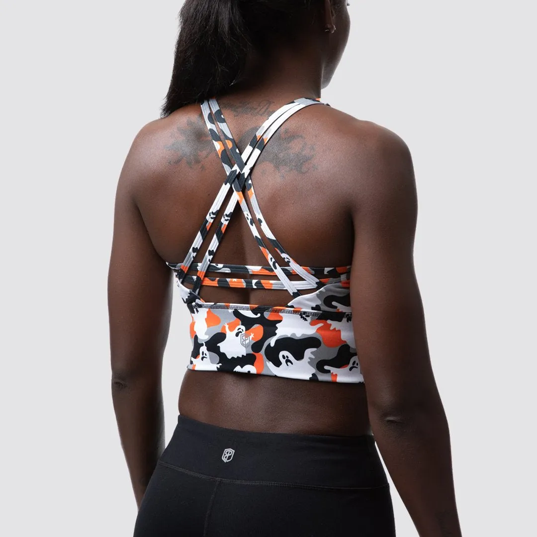 Halloween Crossfire Sports Bra (Frightened Fatigue)