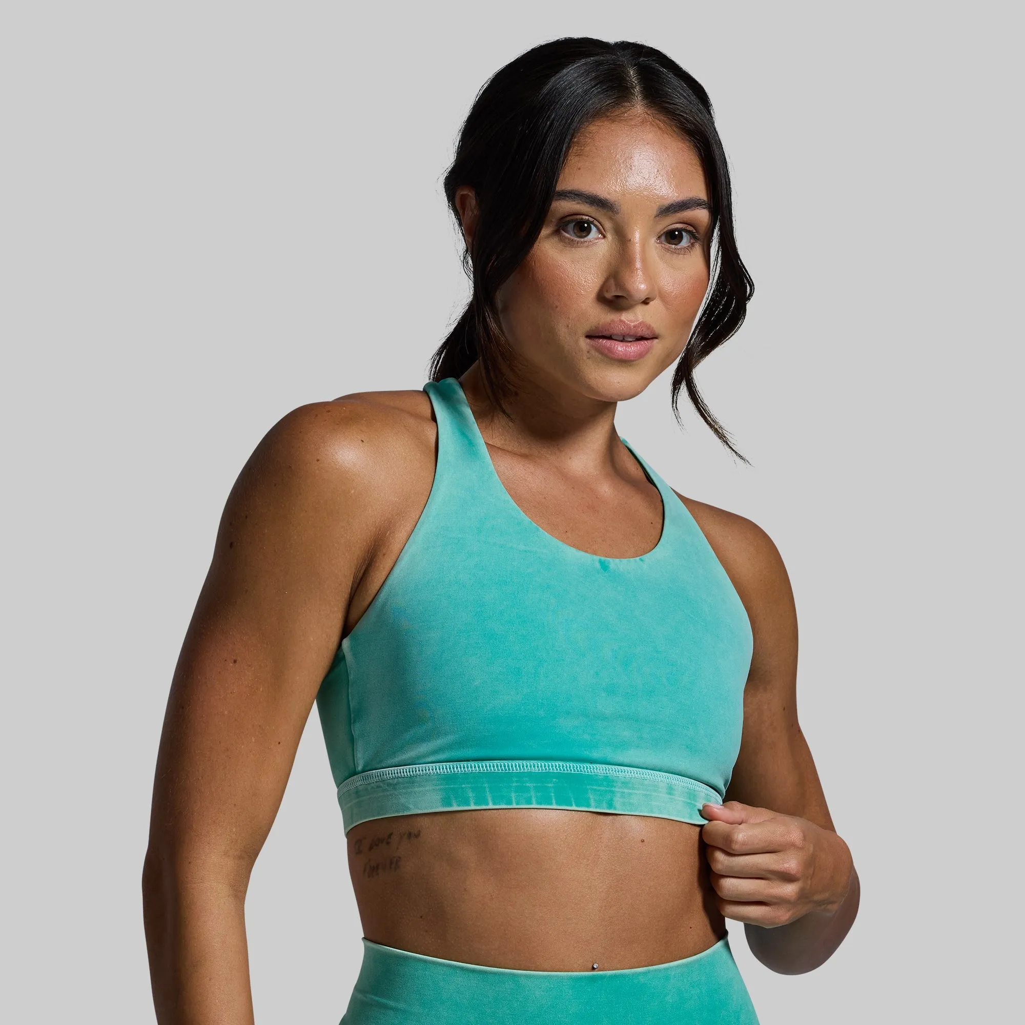 Helix Sports Bra (Washed Jade)