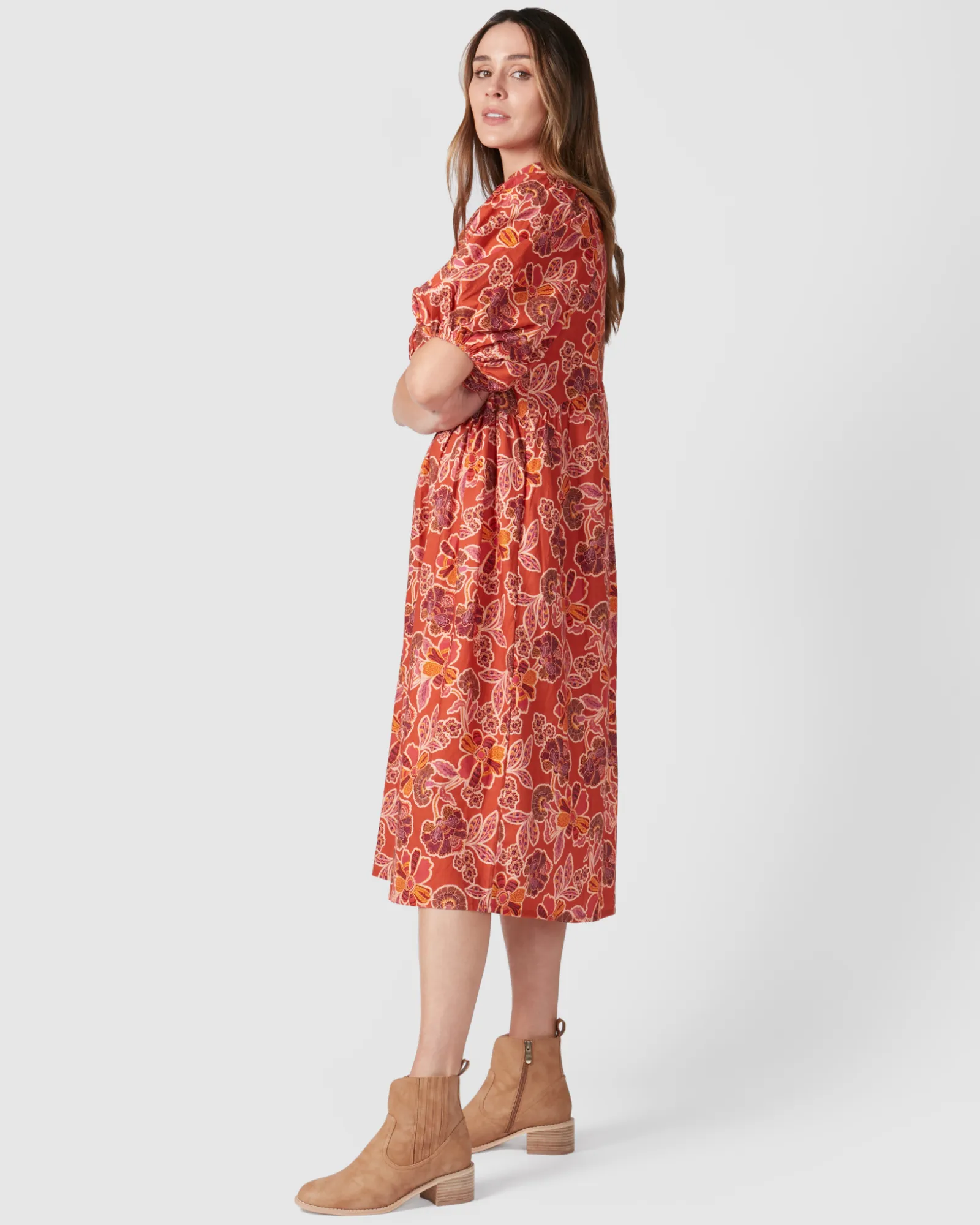 Hotham Dress - Aztec Rose