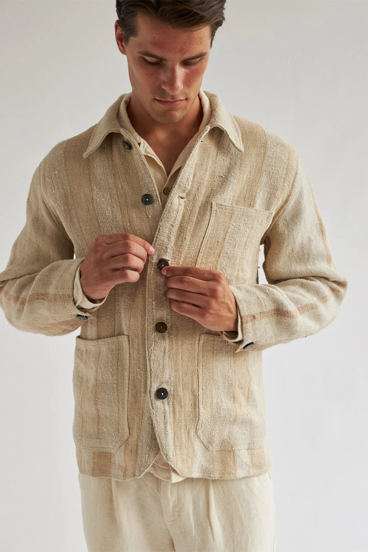 Heritage Striped Ecru Huber Shirt