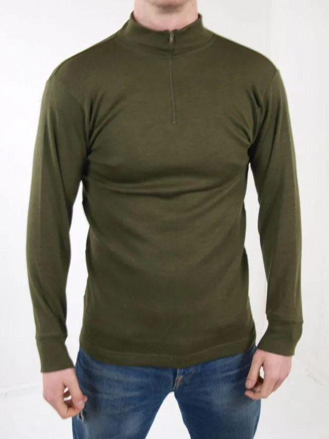 Italian Army Long Sleeve Thermal Olive Green Norgie - Base Layer - Unissued