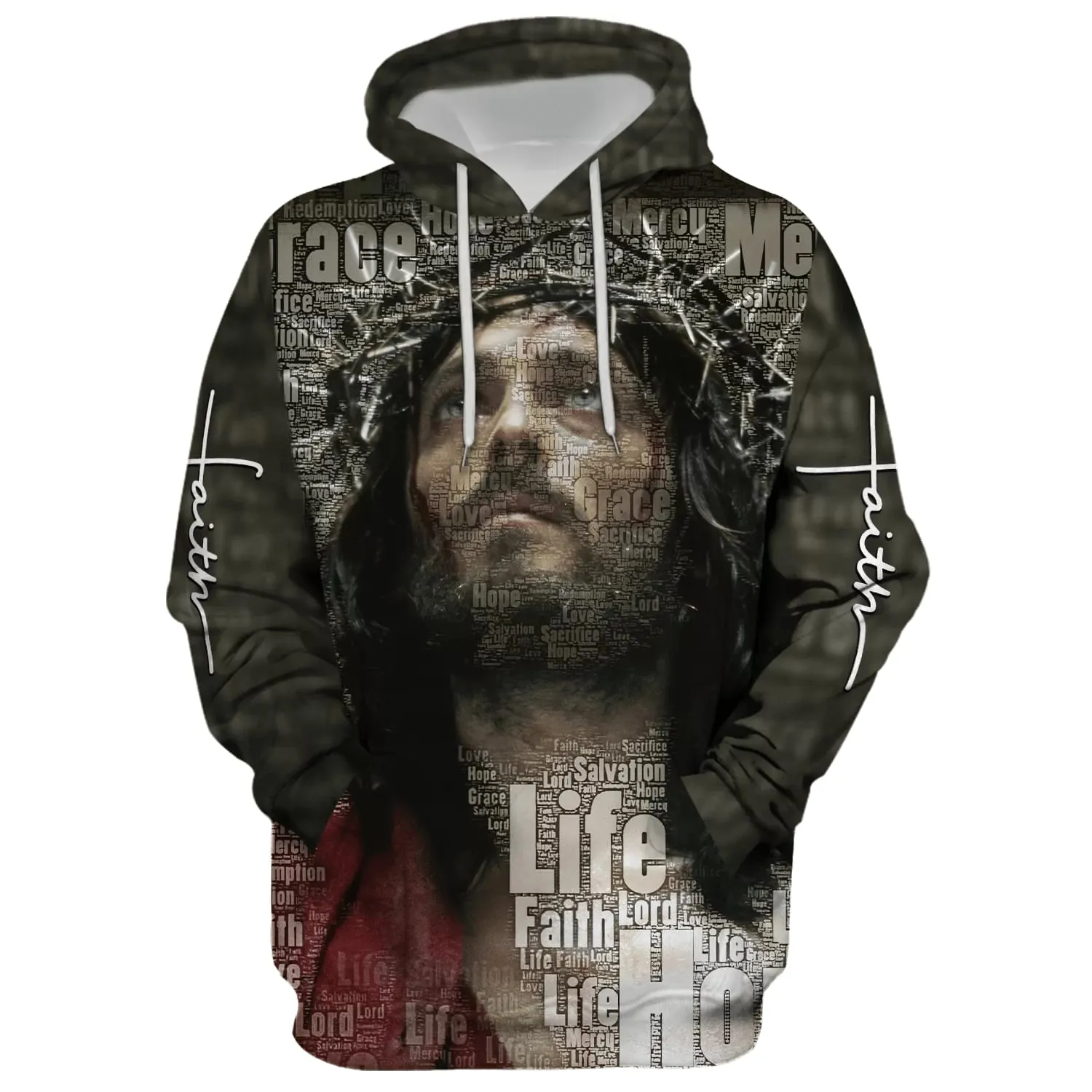 Jesus Christ Crown Of Thorns Hoodie - Men & Women Christian Hoodie - 3D Printed Hoodie