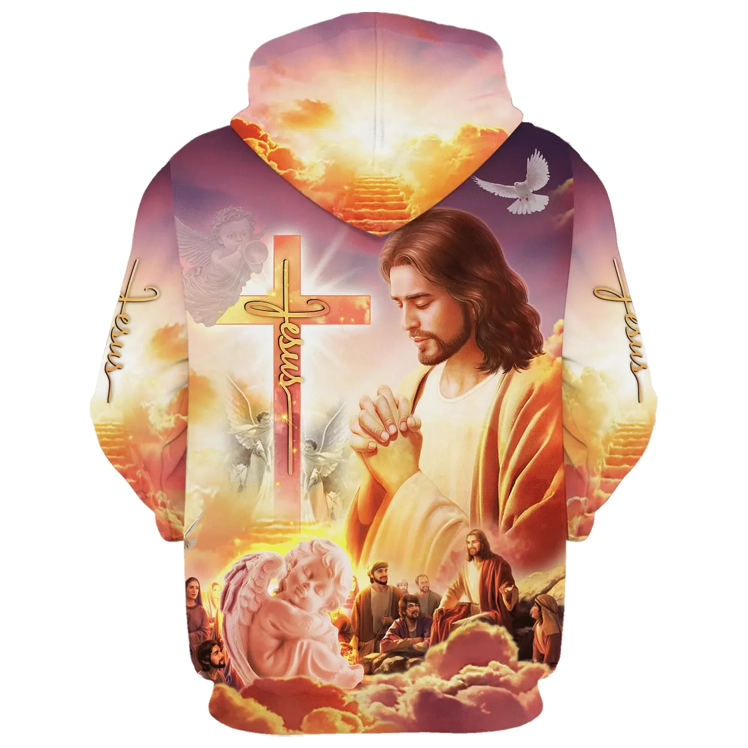 Jesus Prays For His Disciples 3d Hoodies Jesus Hoodie Men & Women Christian Hoodie 3D Printed Hoodie