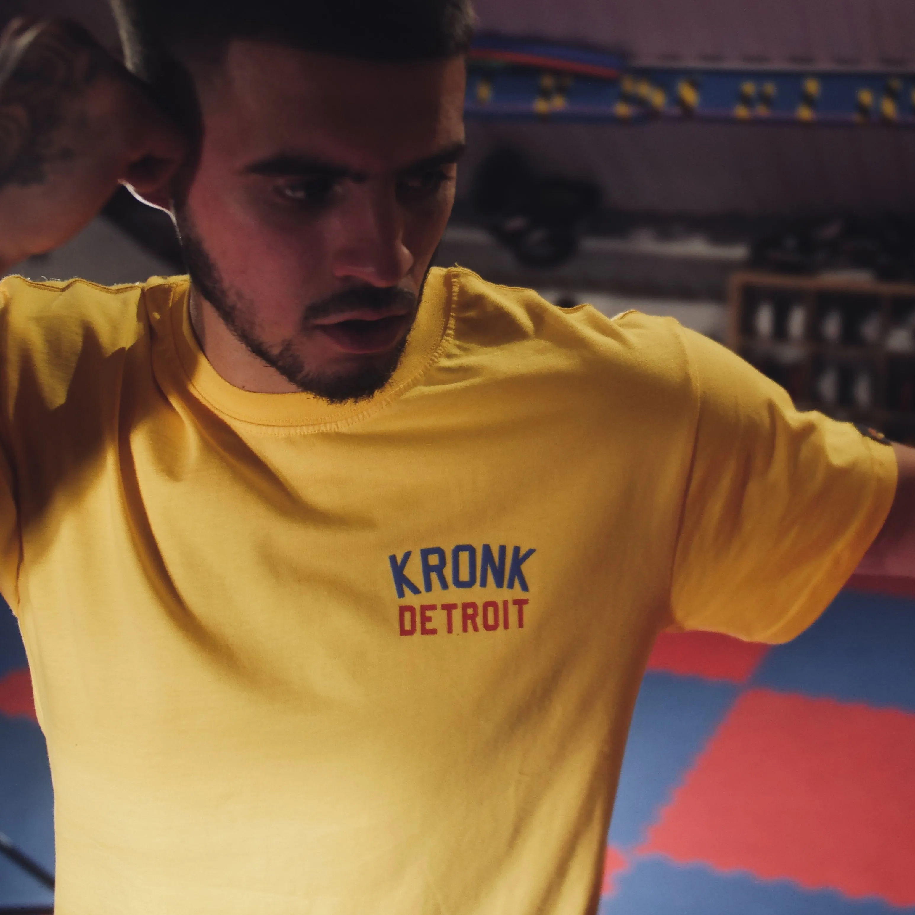 KRONK Iconic Detroit x Turn Up The Heat Regular Fit T Shirt Yellow