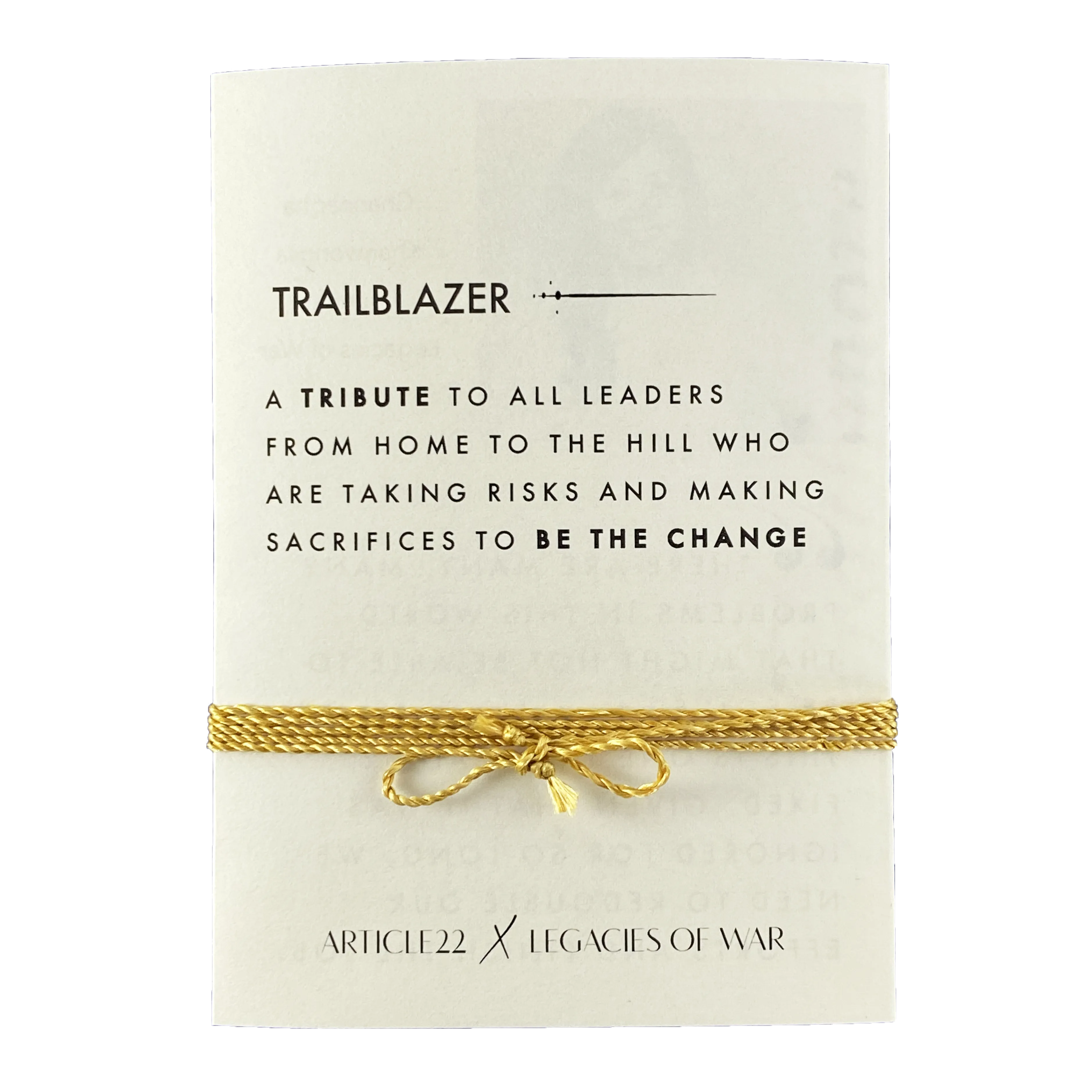 LAO SILK TRAILBLAZER BRACELET - LEGACIES OF WAR COLLABORATION