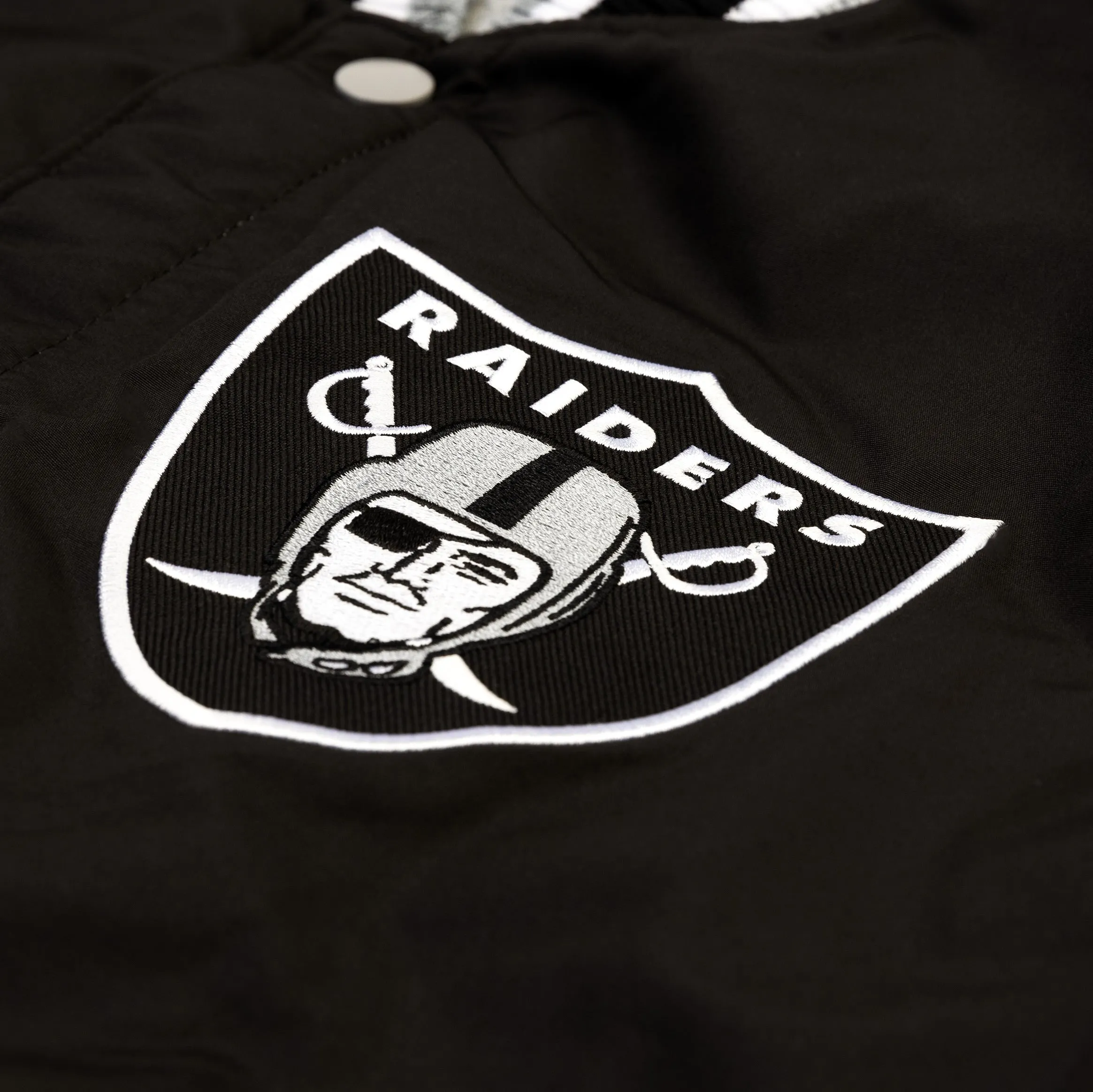 Las Vegas Raiders Reversible Letterman Mens Jacket (Black/Grey)