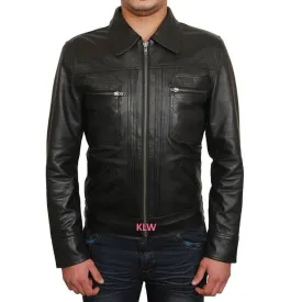 Leather Jacket Vintage Style Soft Lambskin New Mens Classic Jackets