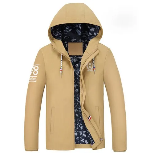 Long Trench Coat Men Slim Fit Hooded Jacket