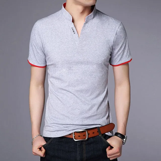 Mandarin Collar Summer Trending Cotton Tees