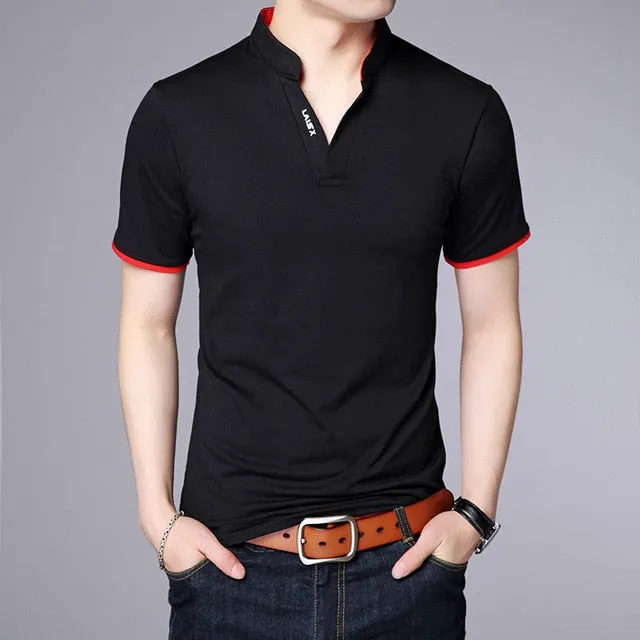 Mandarin Collar Summer Trending Cotton Tees