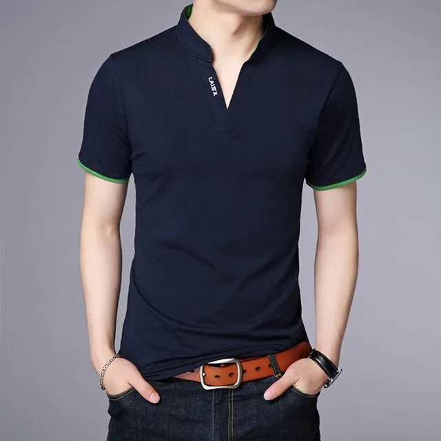 Mandarin Collar Summer Trending Cotton Tees