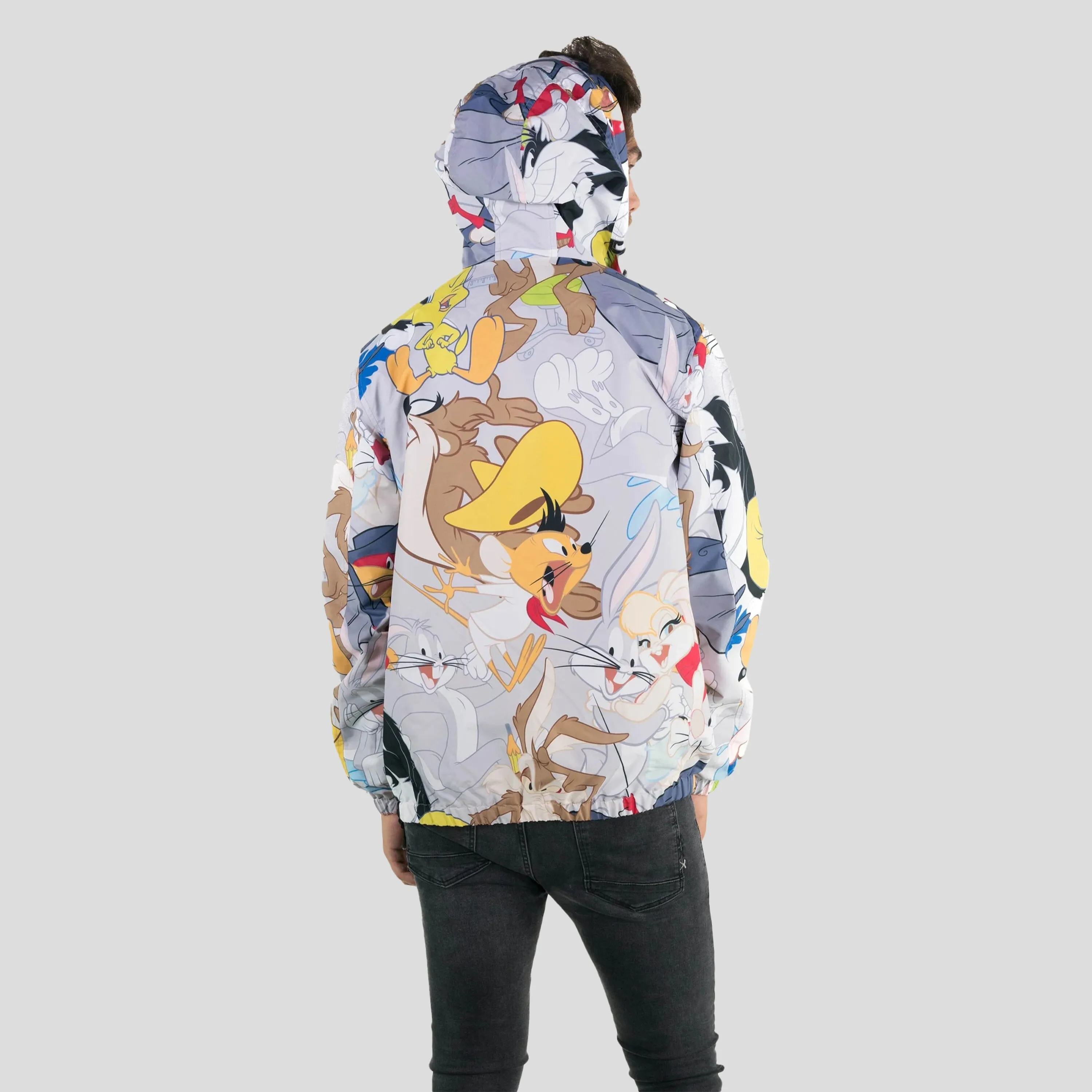 Members Only Men's Looney Tunes Print Popover Jacket