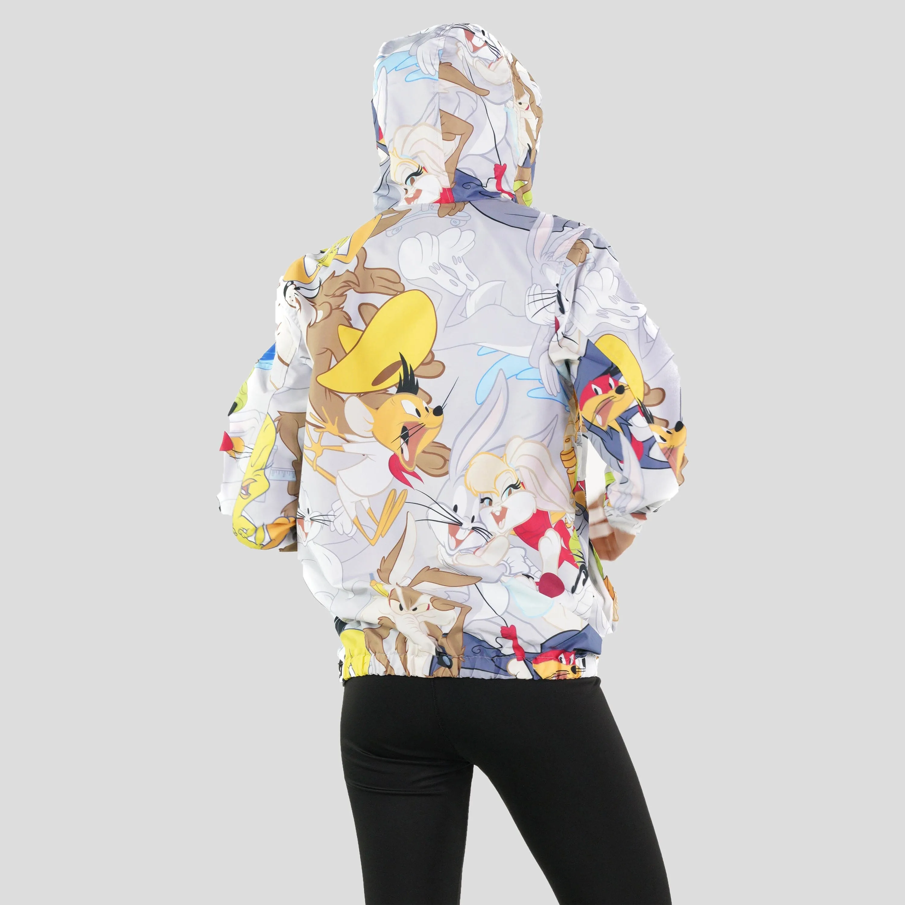 Members Only Women's Looney Tunes Print Popover Oversized Jacket