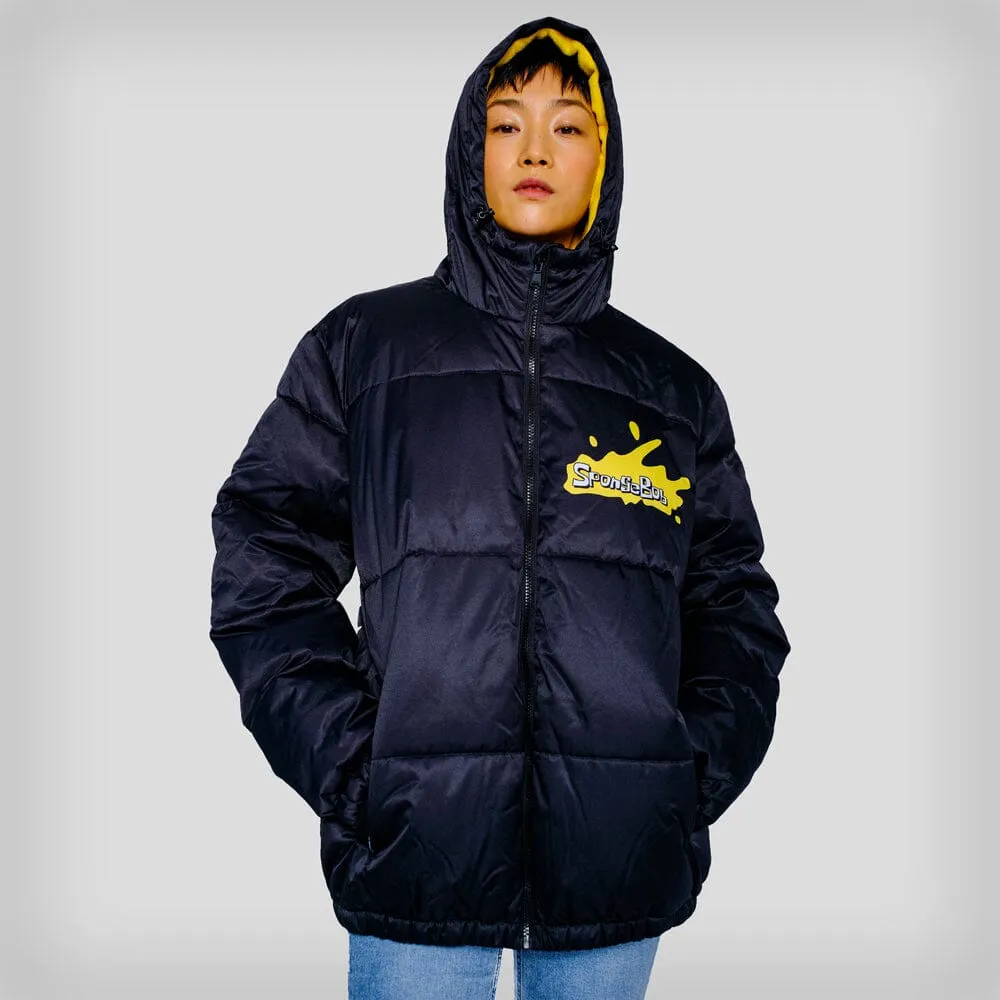 Members Only Women's Rad Spongebob Puffer Oversized Jacket