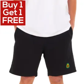 Men summer casual short Black avocado