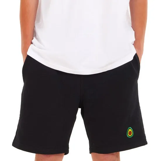 Men summer casual short Black avocado