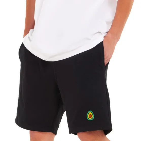 Men summer casual short Black avocado