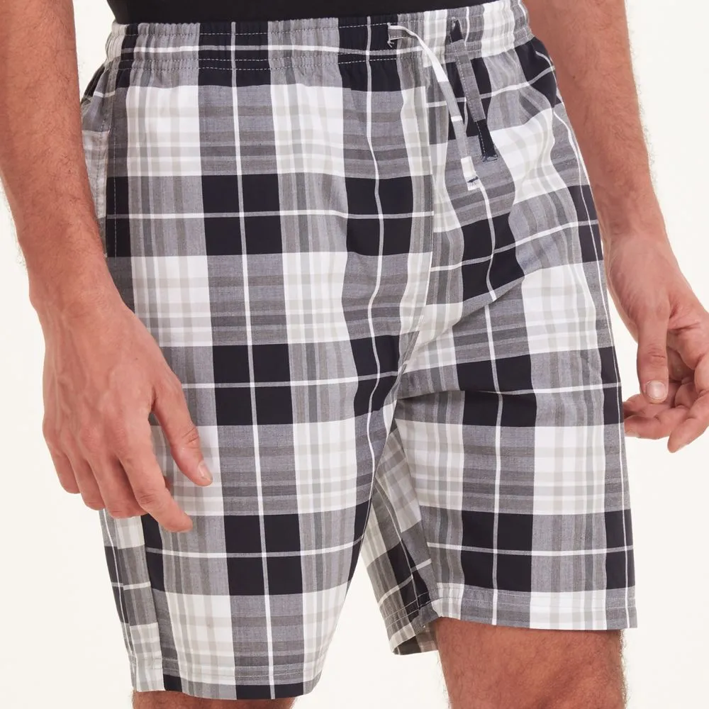 Men summer short Black x grey checkered