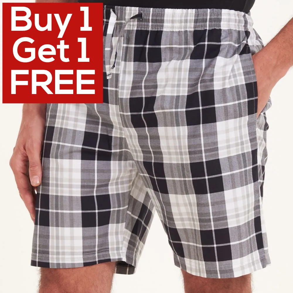 Men summer short Black x grey checkered