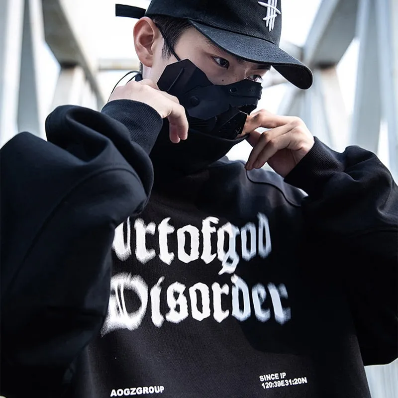 Men Turtleneck Sweatshirts Women Oversized Letter Printed Pullover Hip Hop Streetwear Harajuku Loose Sweat Shirts Hoodies