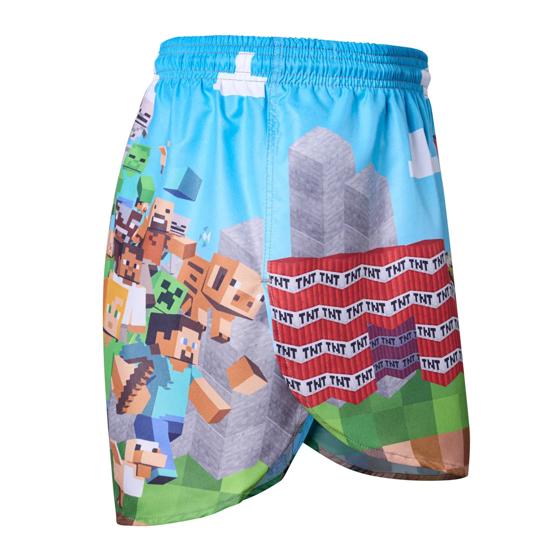 Men's Printed 3" Half Split Shorts - Blocks on Blocks