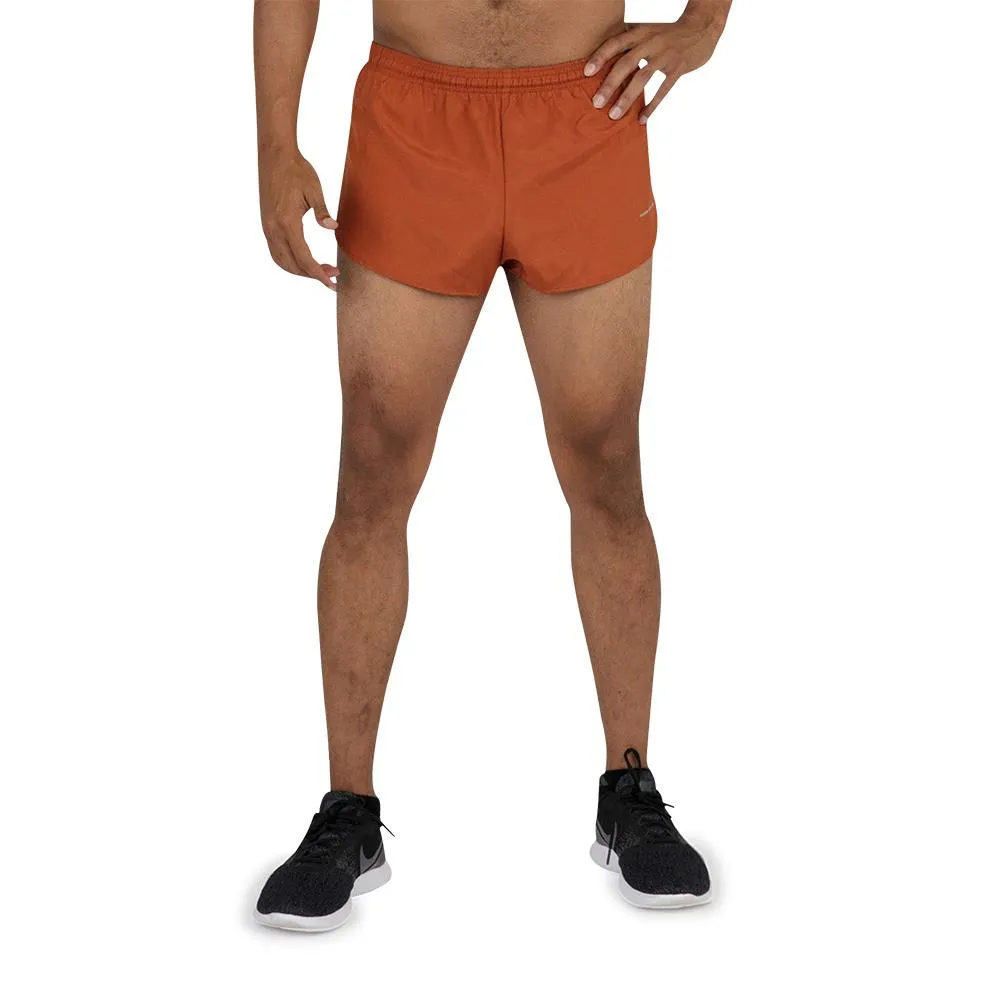 Men's Solid 1" Elite Split Shorts - Burnt Orange