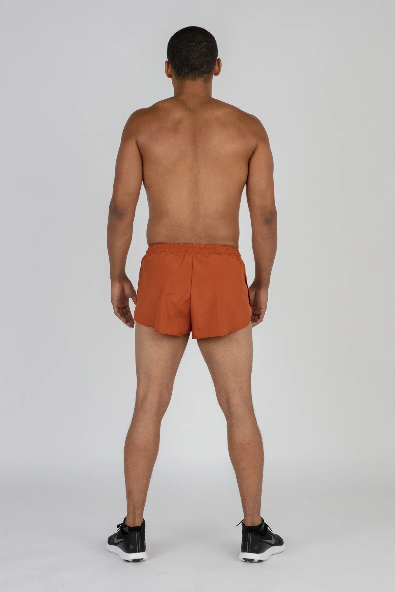 Men's Solid 1" Elite Split Shorts - Burnt Orange