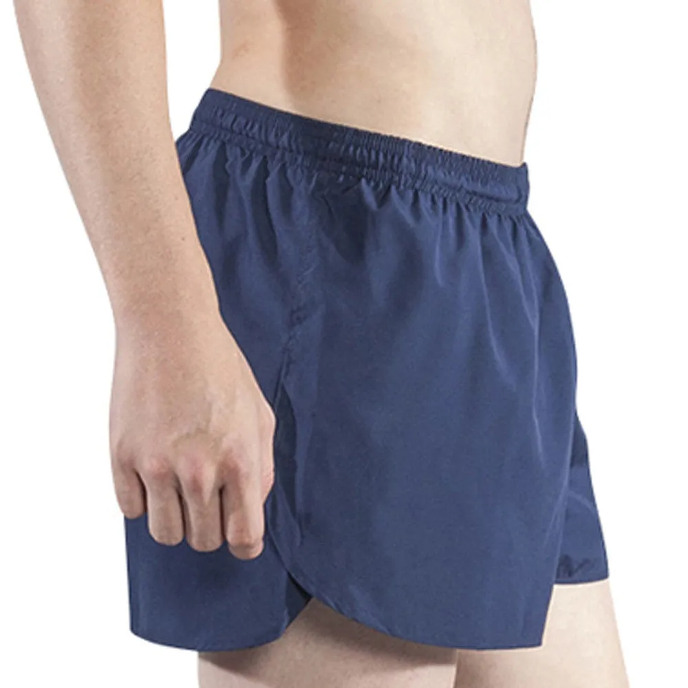 Men's Solid 3" Half Split Trainer Shorts - Navy